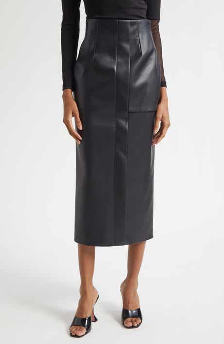 ISRAELLA KOBLA Suraya Leather Midi Skirt