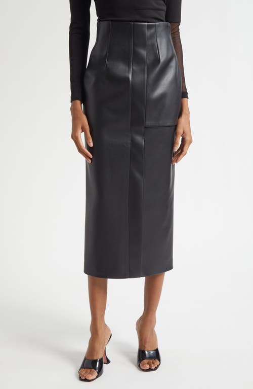 ISRAELLA KOBLA Suraya Leather Midi Skirt in Black  product