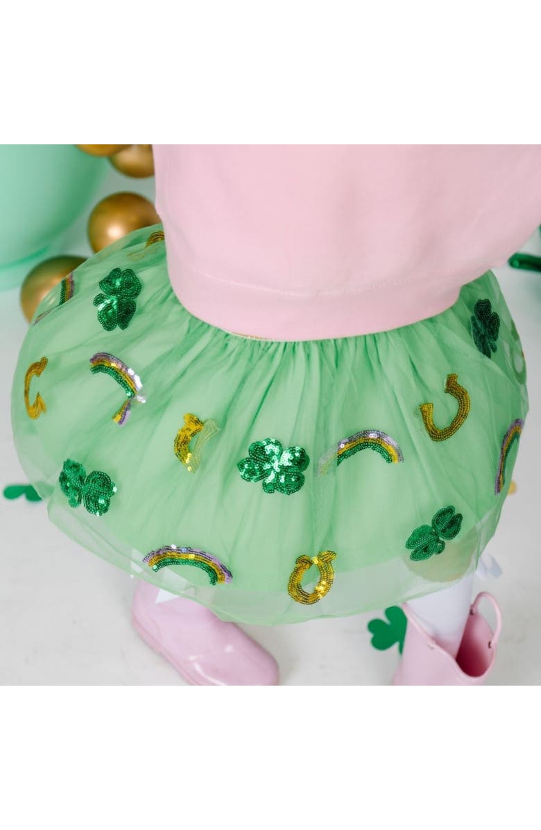 Sweet Wink Lucky Sequin St. Patrick's Day Tutu, Alternate, color, Lime Green