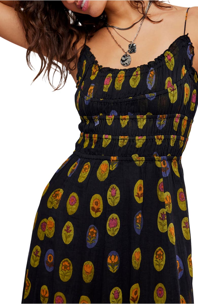 Free People Ciella Floral Cotton Maxi Dress, Alternate, color, Midnight Combo