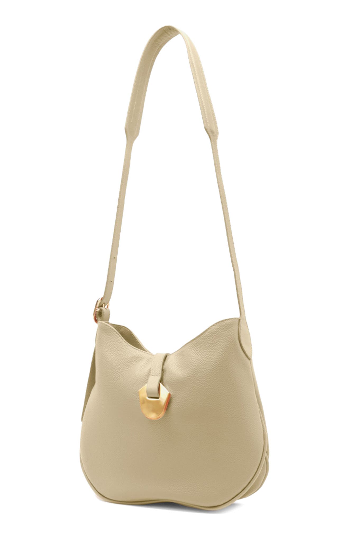 Medium Sabrina Leather Crossbody Bag, Alternate, color, PANACOTA