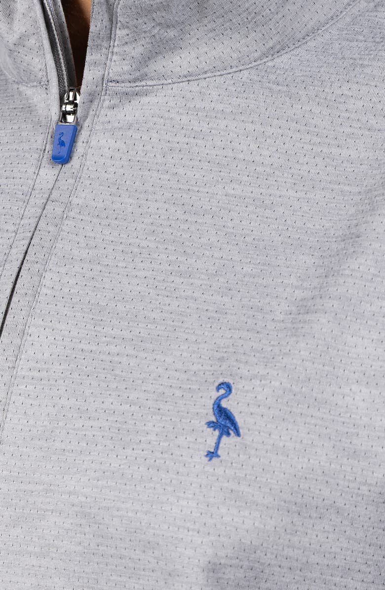 TailorByrd Mélange Mesh Performance Quarter Zip Pullover, Alternate, color, Pebble Grey