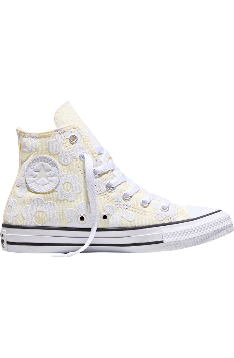 Converse Kids' Chuck Taylor All Star Canvas High Top Sneaker, Main, color, Egret/ White/ Silver
