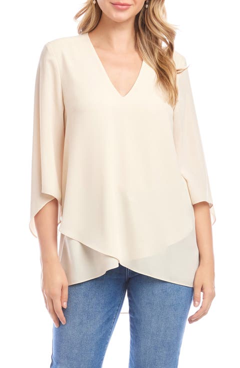 Crossover Hem Asymmetric Top (Regular & Petite)