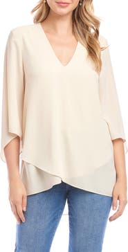 Karen Kane Asymmetrical Crepe Top