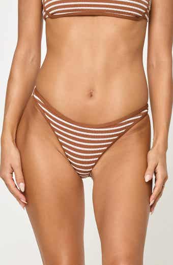 Suzi Textured Stripe Bikini Bottoms