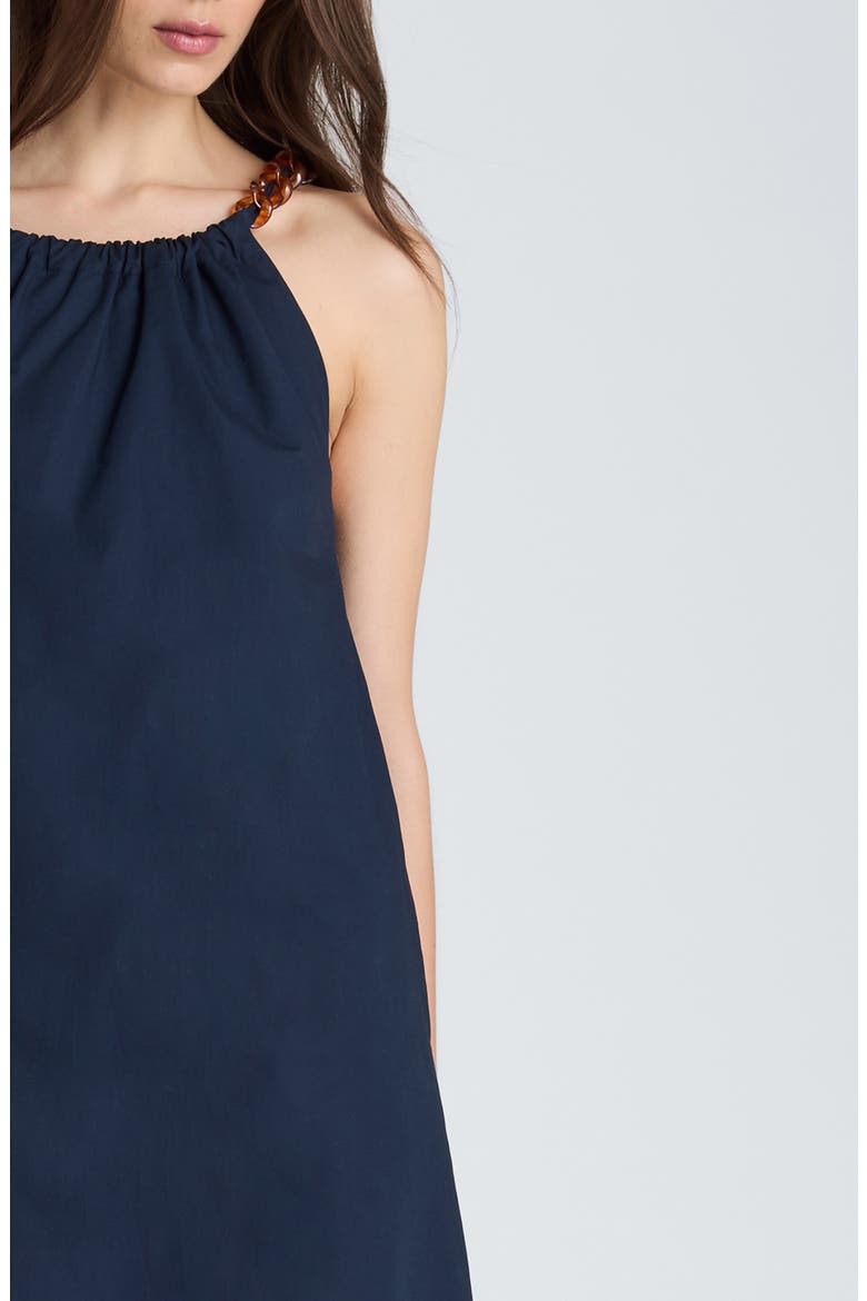 Beaded Sleeveless Midi Dress, Alternate, color, DARK NAVY