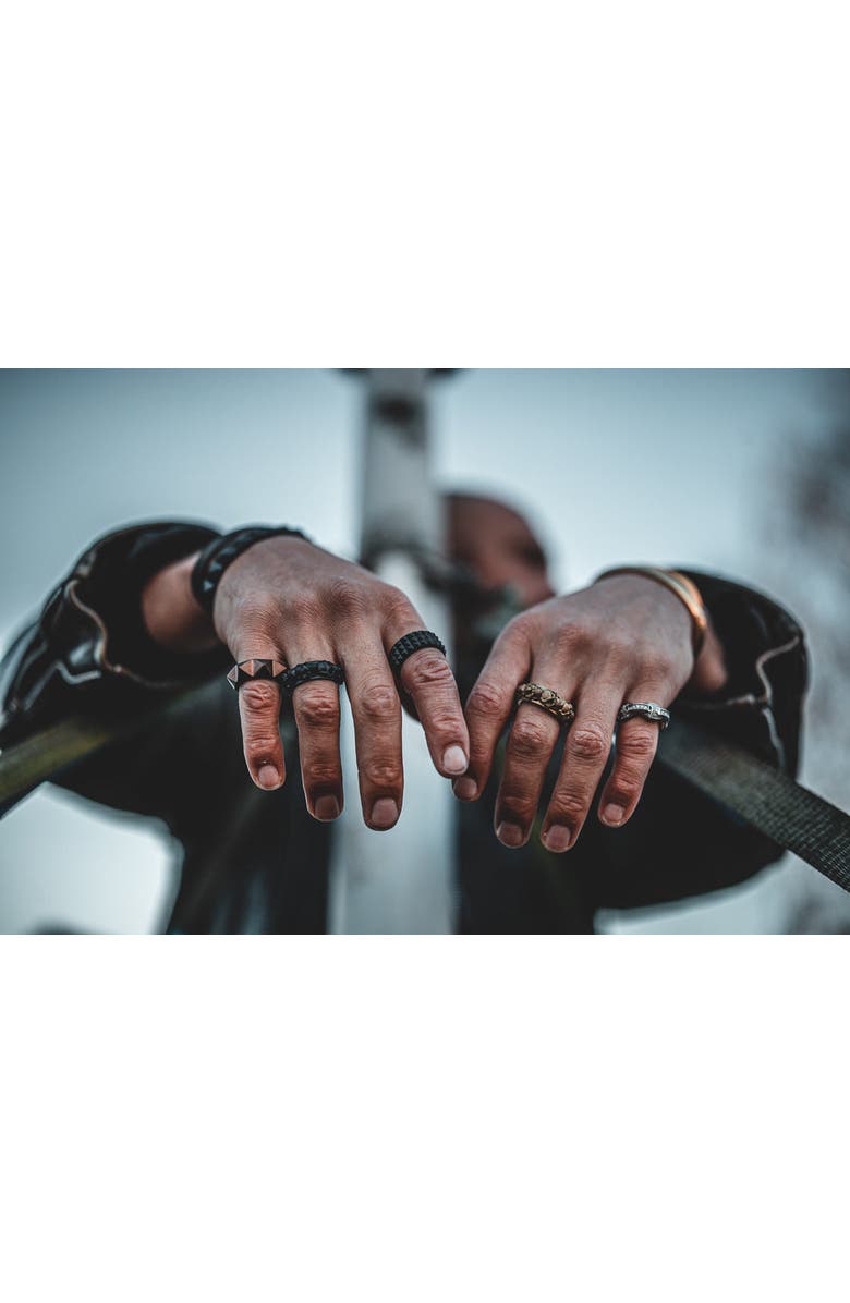 Room101 Punk Rock Ring, Alternate, color, Black