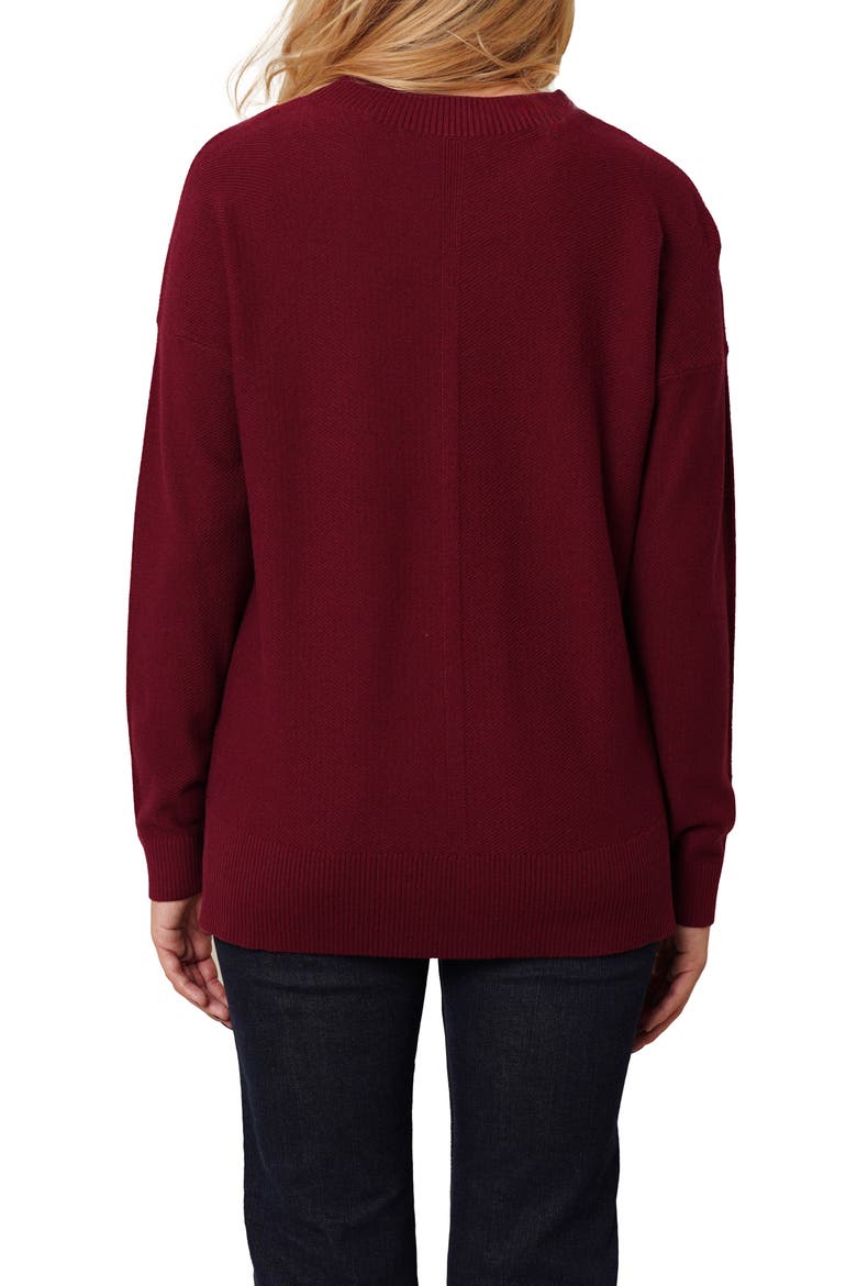 Yummy Crewneck Sweater, Alternate, color, RED MAHOGANY