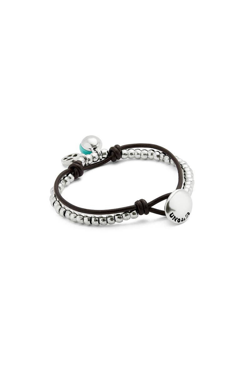 Turquoise Murano Bead Strap, Alternate, color, Silver