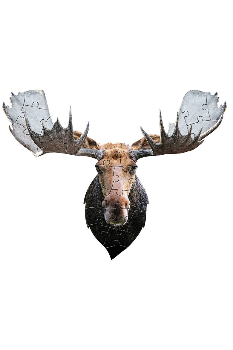 I Am Moose 24 Piece Animal Shaped Puzzle, Alternate, color, Multicolored