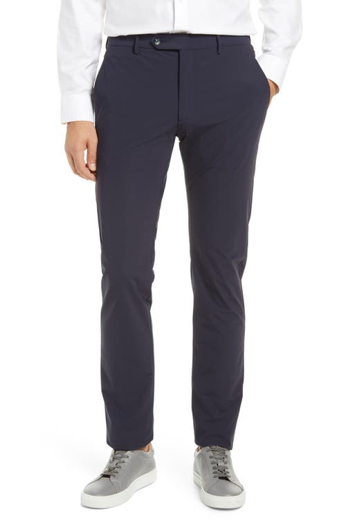 Zanella Men's Active Stretch Flat Front Pants in Navy 