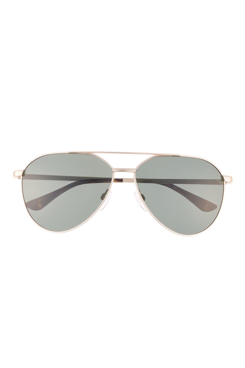 61mm Aviator Sunglasses, Main, color, GOLD