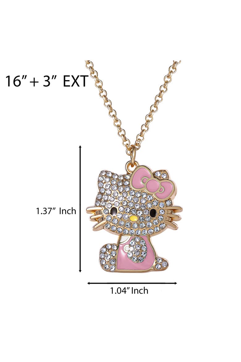 Crystal Pendant Necklace, Alternate, color, Pink