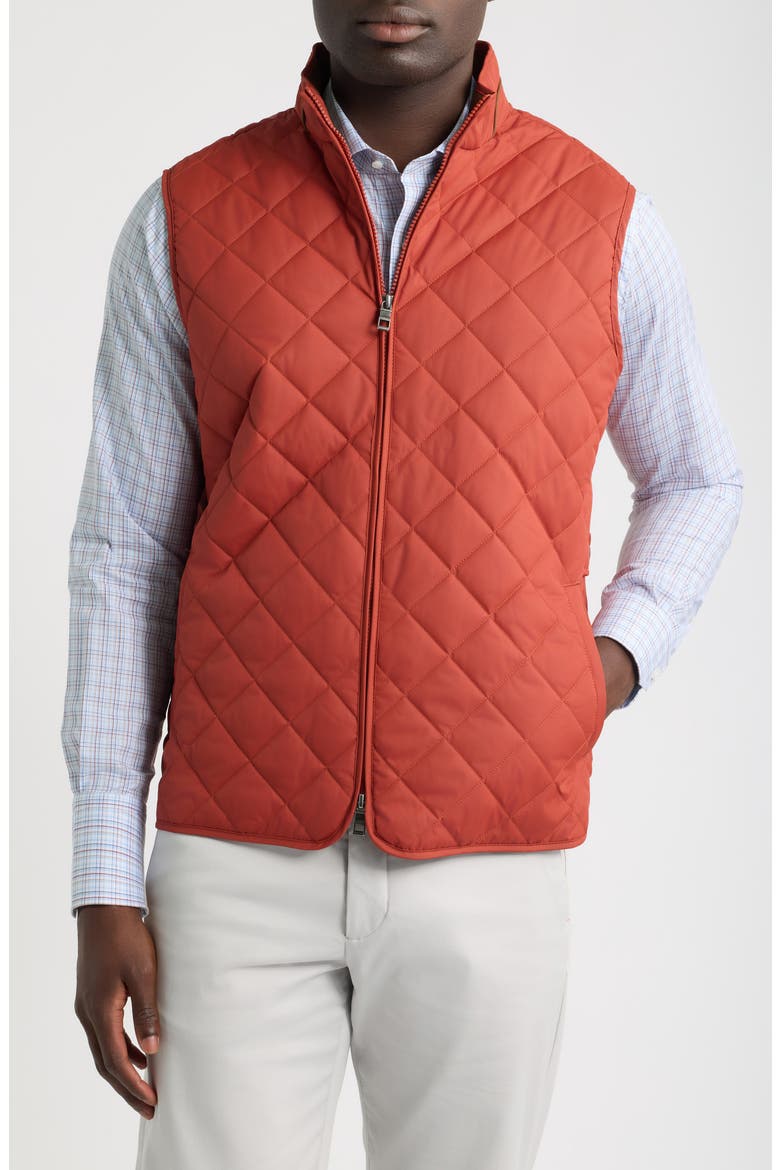 Essex Quilted Vest, Alternate, color, BURNT ORANGE