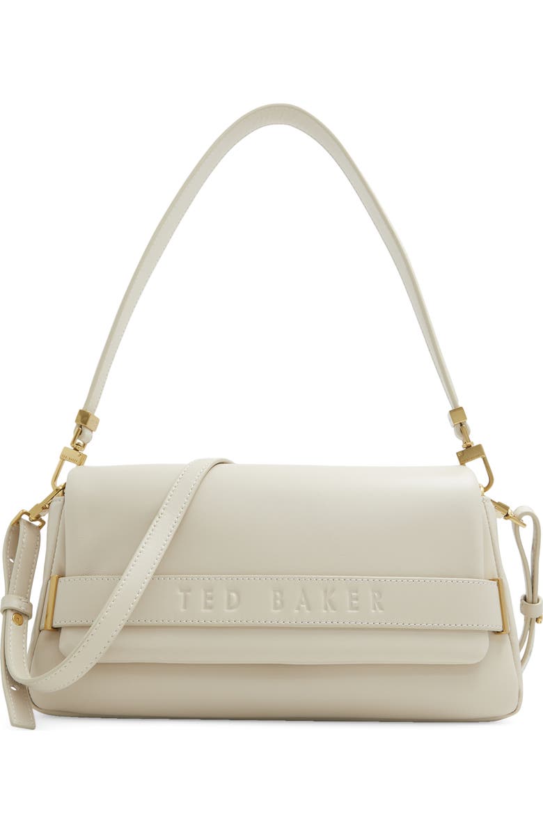 Ted Baker London Debossed Leather Crossbody Bag, Main, color, Paper Milled Nappa Leather