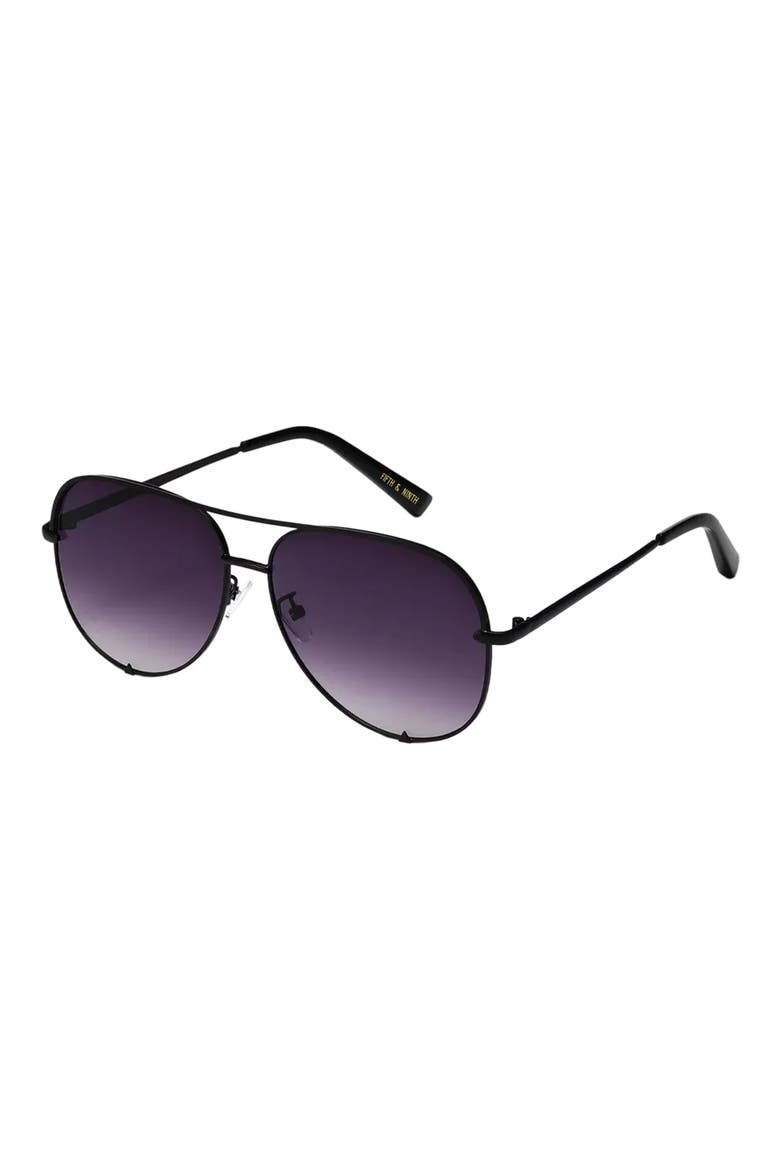 Walker 61mm Polarized Aviator Sunglasses, Alternate, color, BLACK/ PURPLE