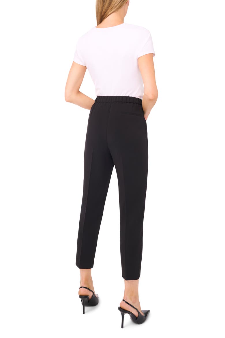 High Waist Ankle Straight Leg Pants, Alternate, color, RICH BLACK