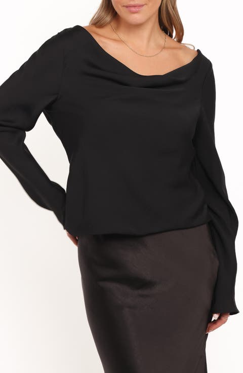 Vinita Cowl Neck Long Sleeve Top