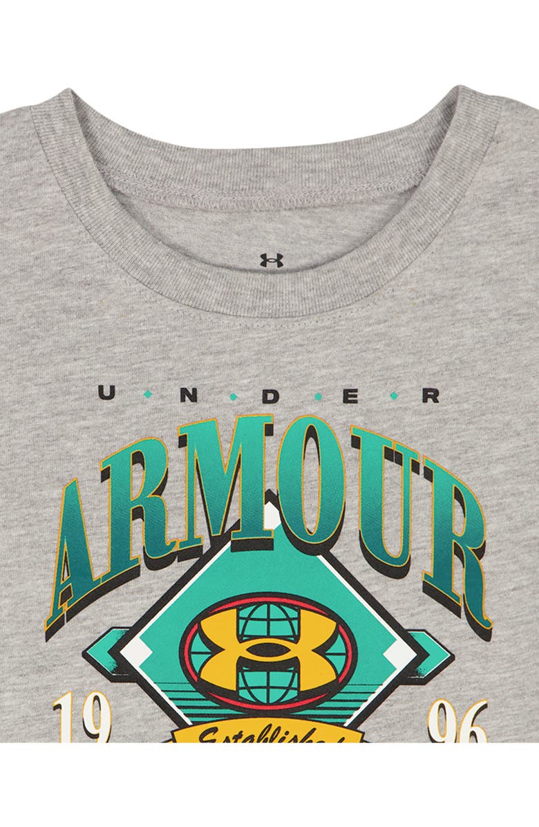 Under Armour Kids' CVC Baseball Graphic T-Shirt & Shorts Set, Alternate, color, Mod Gray