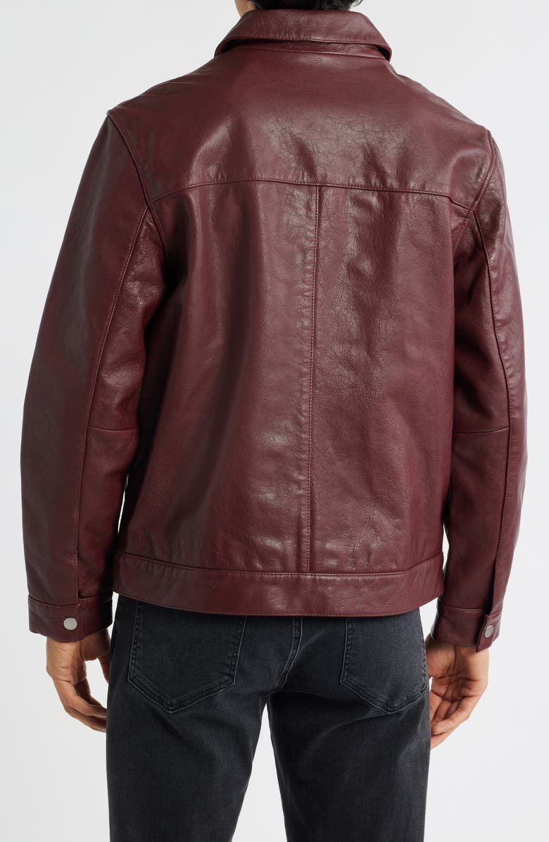 Wax London Kendal Leather Jacket, Alternate, color, Cherry