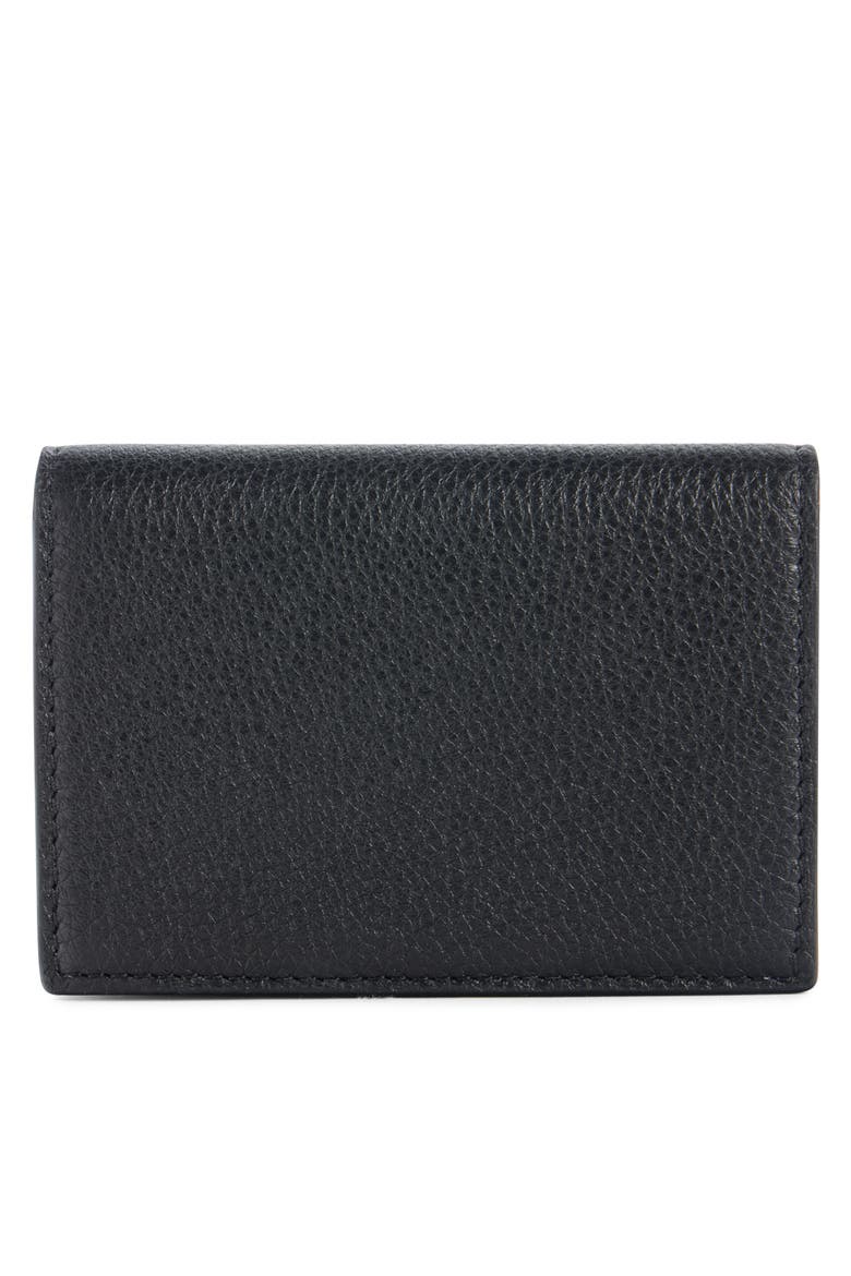 Leather Business Card Holder, Alternate, color, BLACK