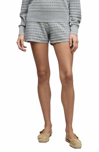 Heathered Cotton Tulip Pointelle Lounge Shorts