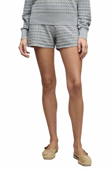 Heathered Cotton Tulip Pointelle Lounge Shorts