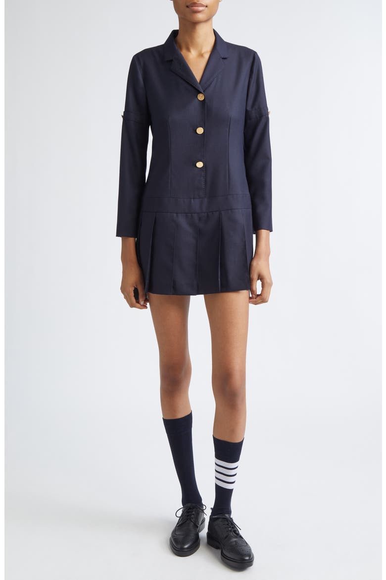 navy blue blazer dress women Korean Office navy midi dress for Women - Slim Fit, Plus Size, Perfect for Spring and Autumn