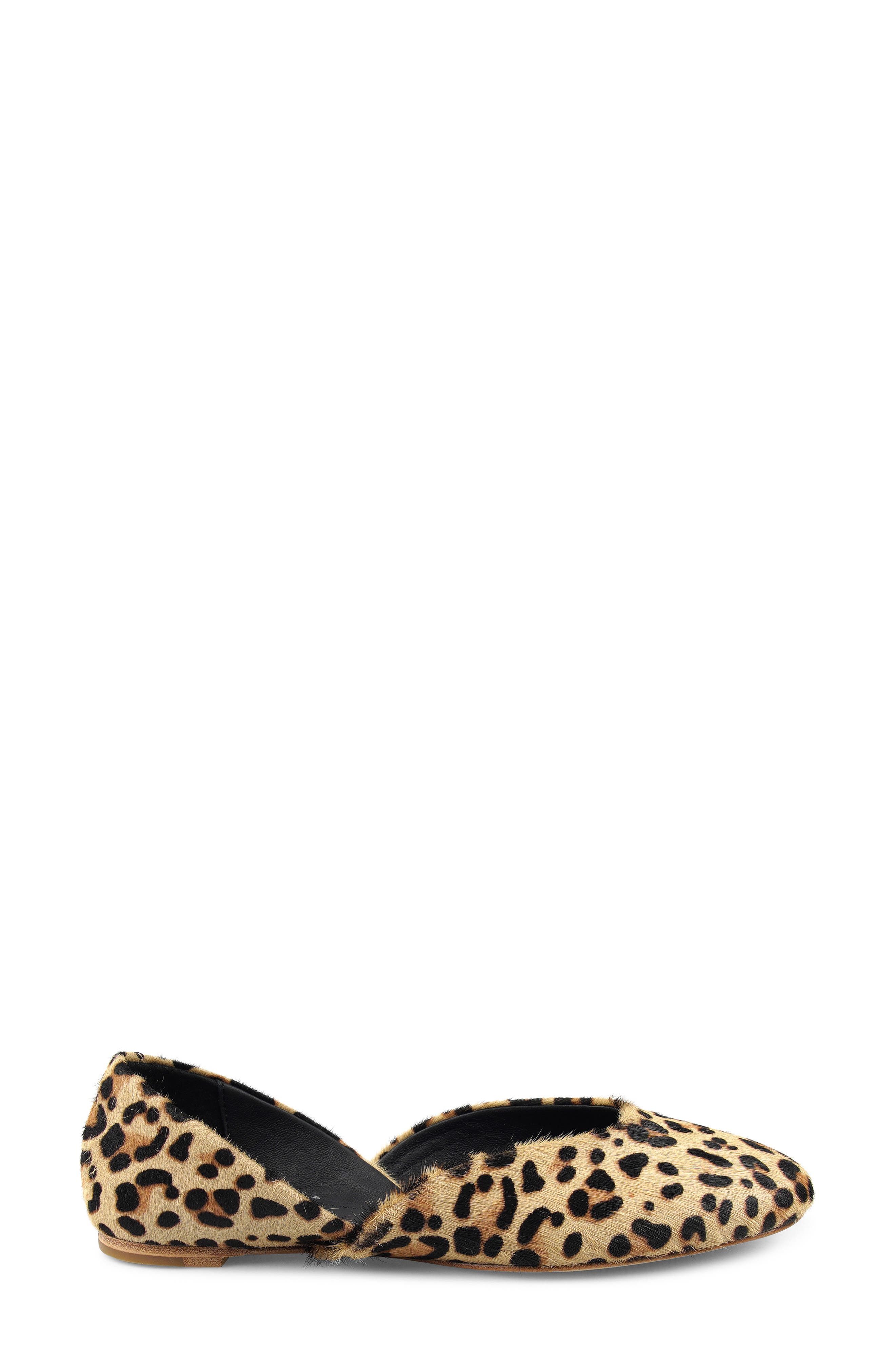 ZIGI Aberdeen d'Orsay Flat, Alternate, color, Leopard Calf Hair