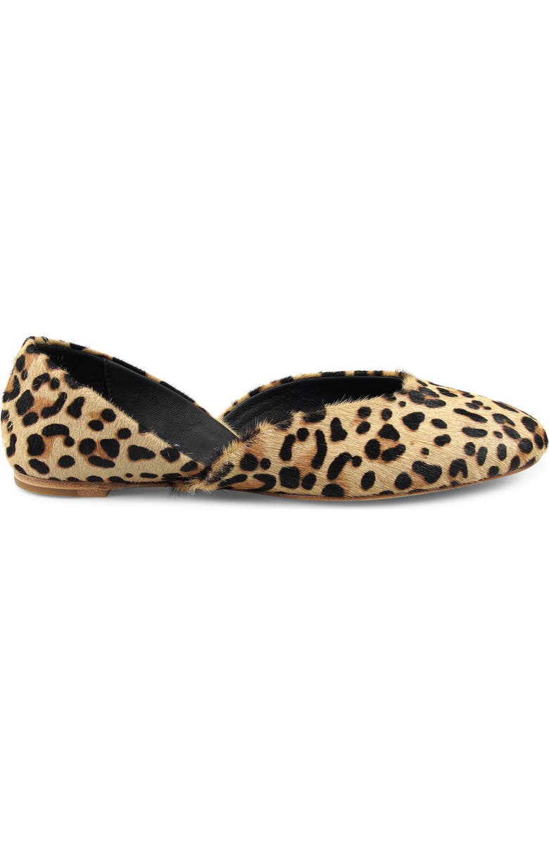 ZIGI Aberdeen d'Orsay Flat, Alternate, color, Leopard Calf Hair