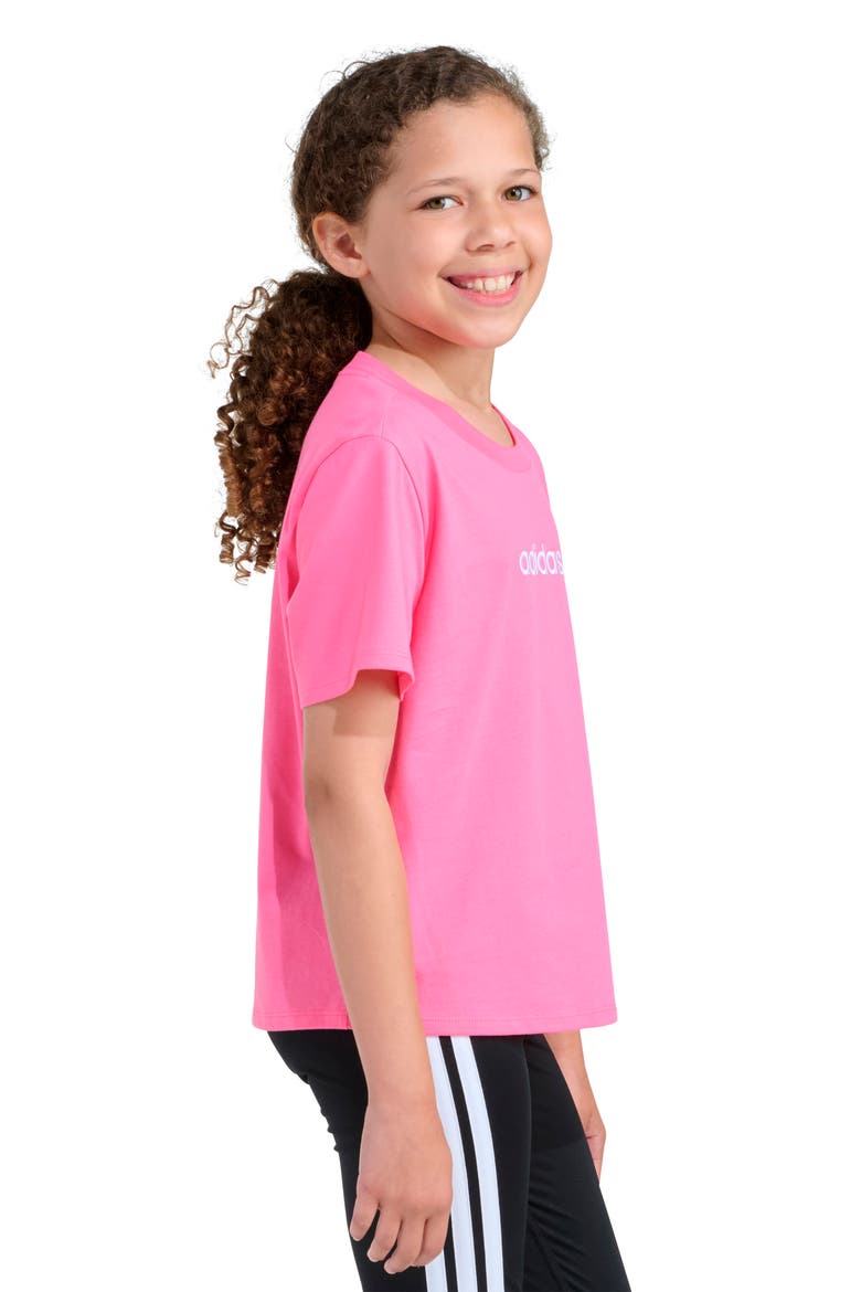 Kids' Embroidered T-Shirt, Alternate, color, LUCID PINK