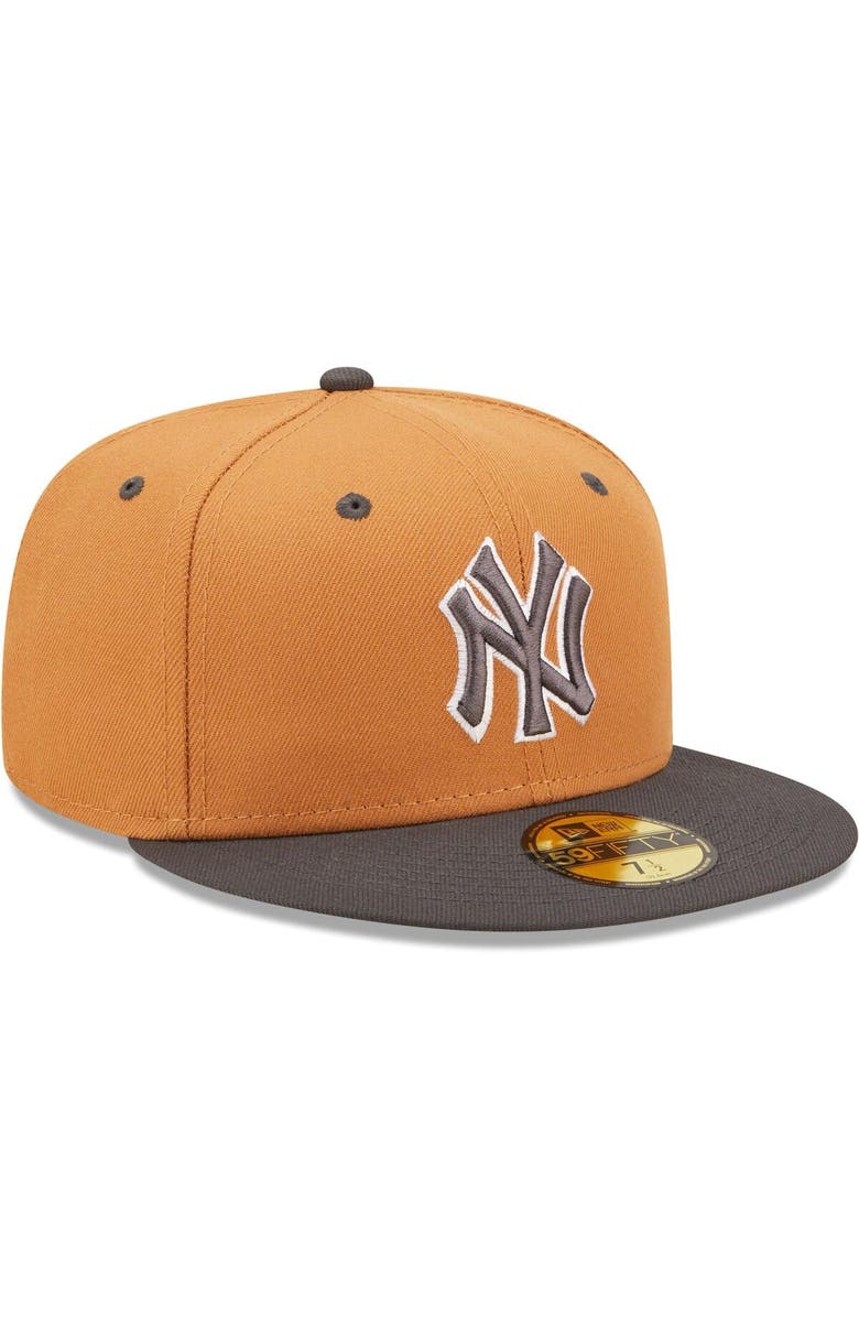 New Era Men's New Era Brown/Charcoal New York Yankees Two-Tone Color Pack 59FIFTY Fitted Hat, Alternate, color, 