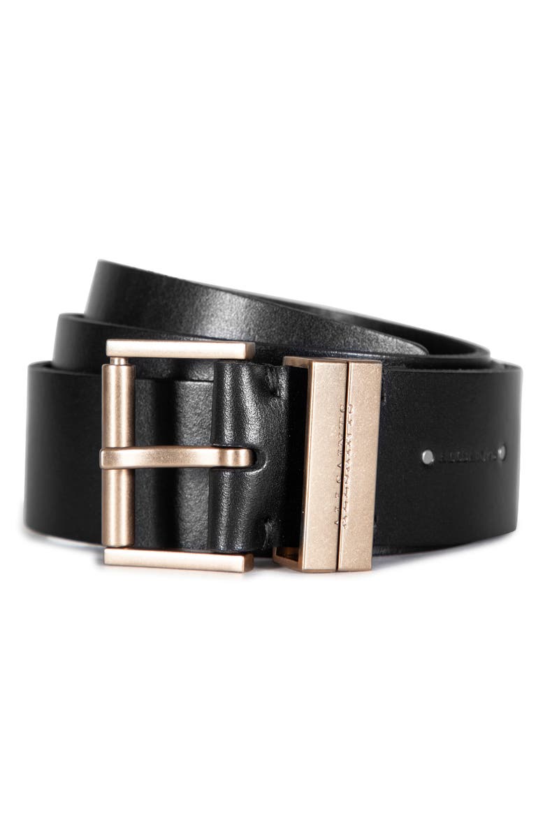 AllSaints Leather Belt, Main, color,