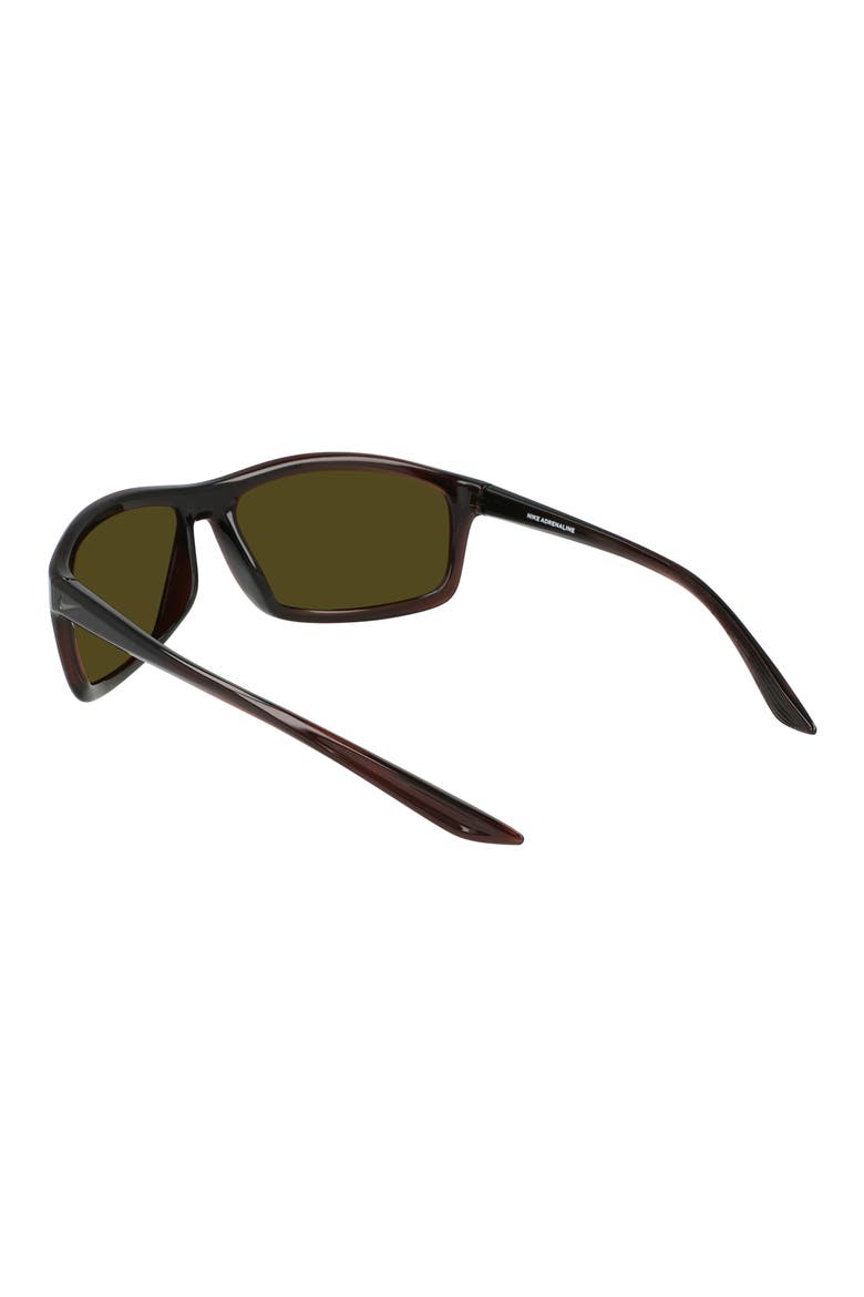 Adrenaline 66mm Rectangular Sunglasses, Alternate, color, BROWN