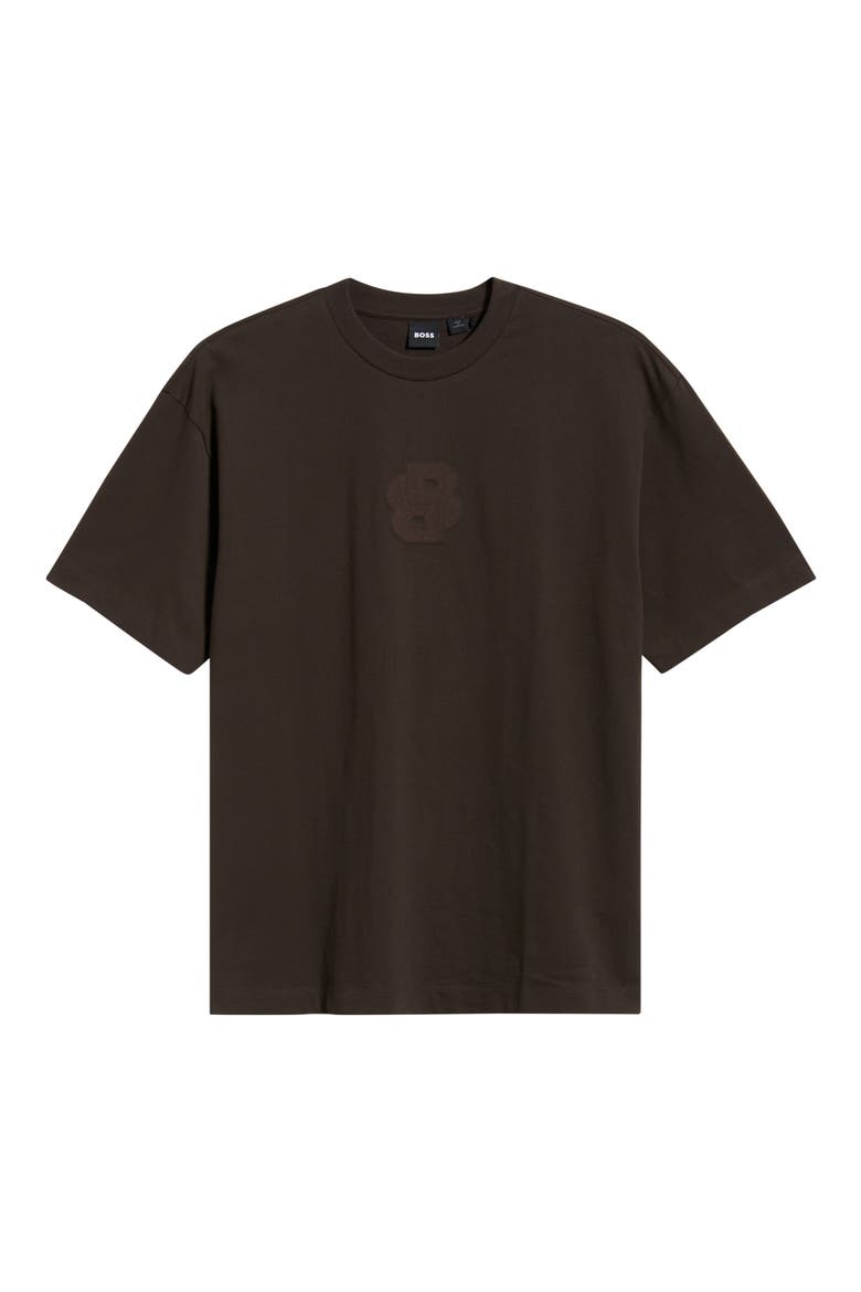 Tames Crewneck T-Shirt, Alternate, color, DARK BROWN