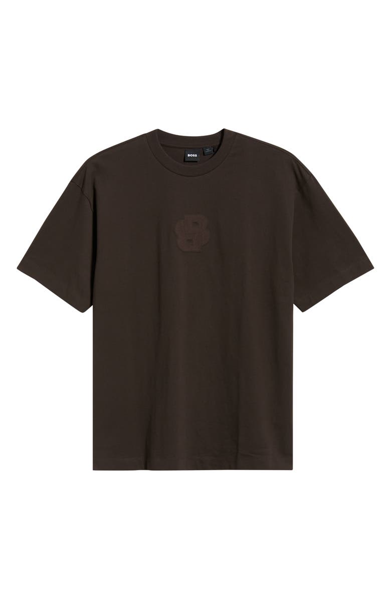 BOSS Tames Crewneck T-Shirt, Alternate, color, Dark Brown