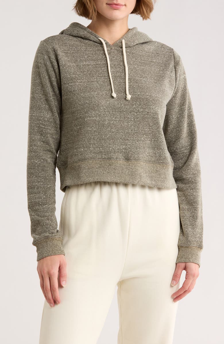 Threads 4 Thought Fleece Crop Hoodie, Main, color, Ranger Green