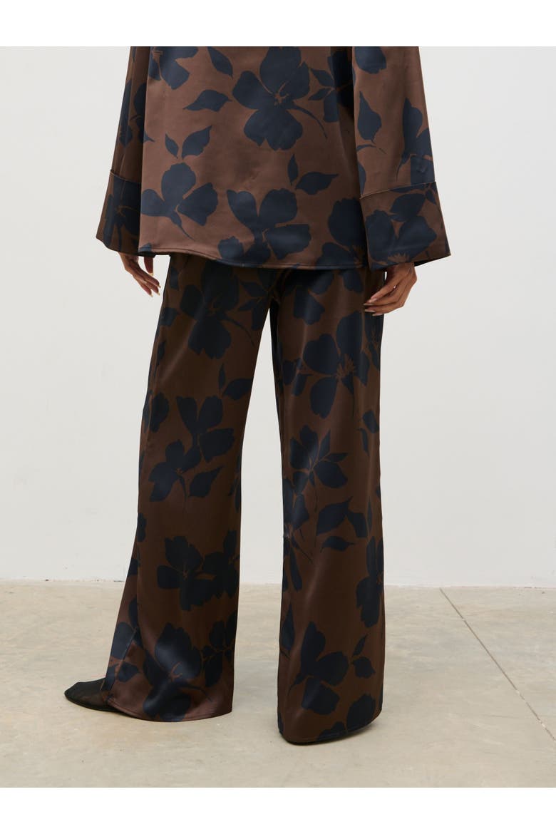 Bobbi Drawstring Wide Leg Trouser, Alternate, color, Brown