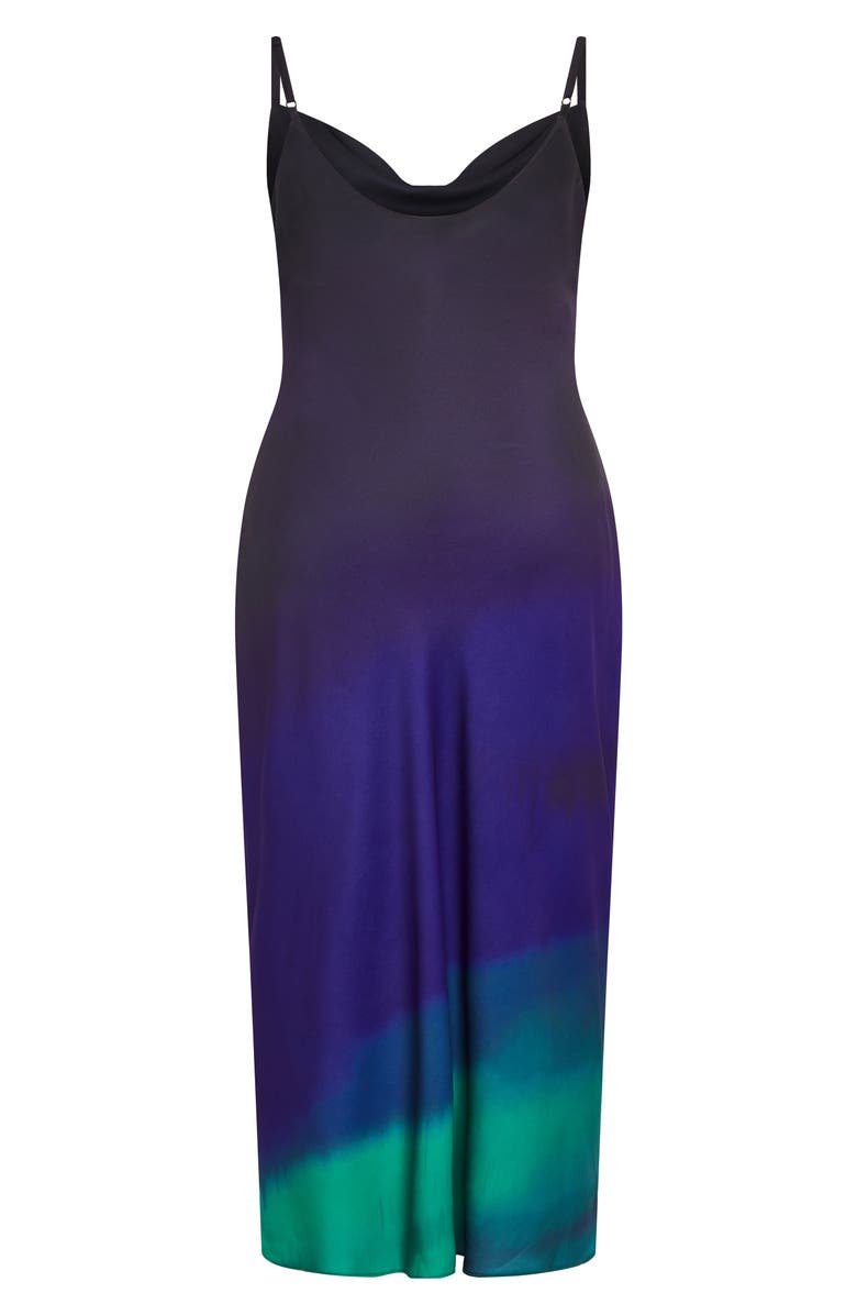 City Chic Ombré Cowl Neck Slipdress, Alternate, color,