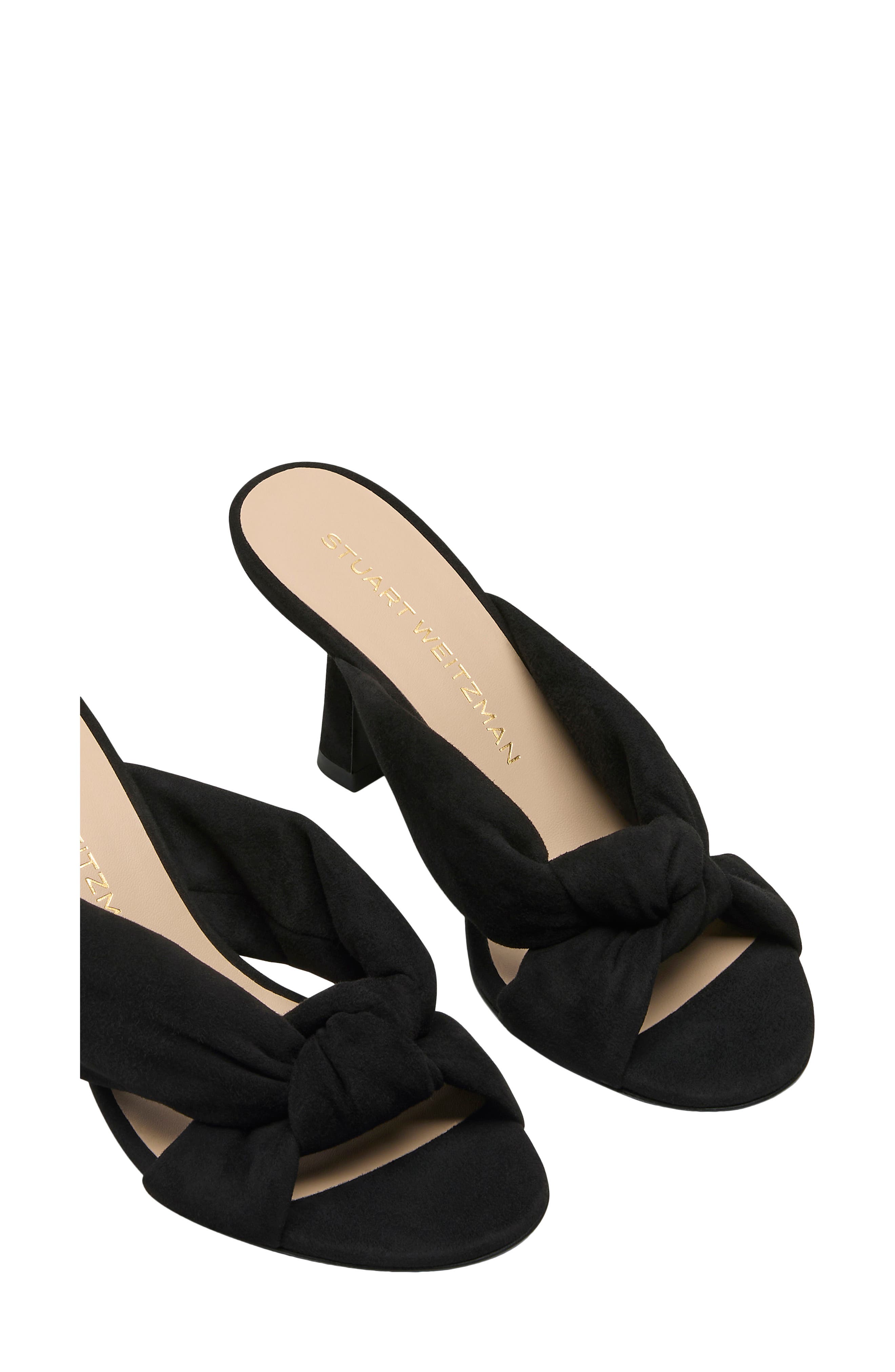Stuart Weitzman Soplaya Slide 75, Alternate, color, Black