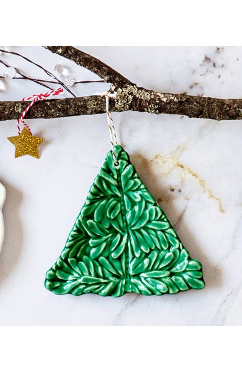 Vietri Lastra Holiday Figural Ornament In Green