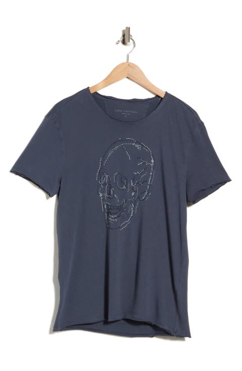 Embroidered Skull T-Shirt
