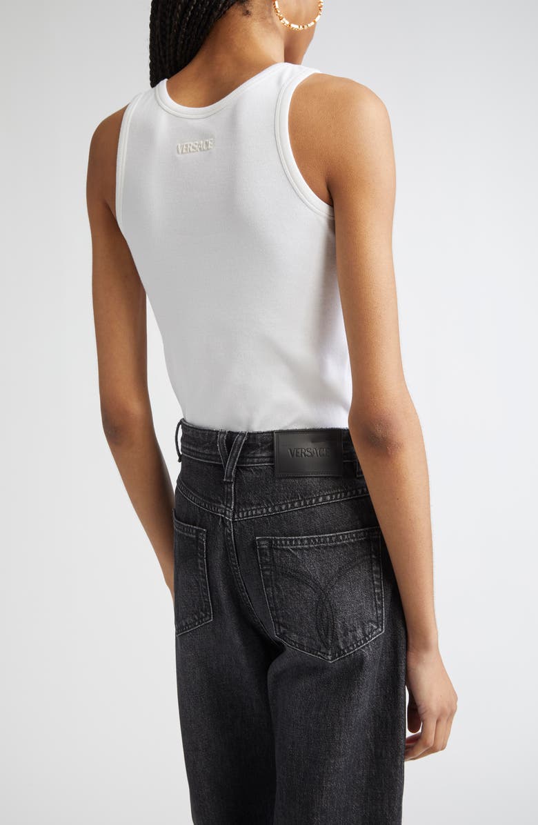 Versace Safety Pin Rib Tank, Alternate, color,