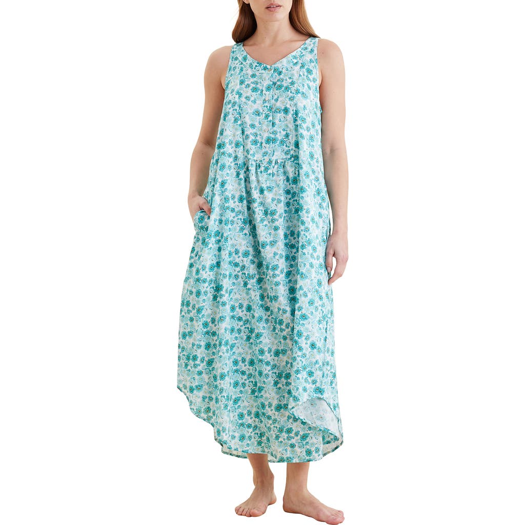 PAPINELLE PAPINELLE FLORENCE PANEL FRONT COTTON VOILE NIGHTGOWN
