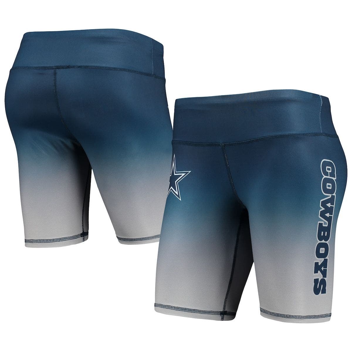 FOCO Women's FOCO Navy Dallas Cowboys Gradient Biker Shorts (Women ...