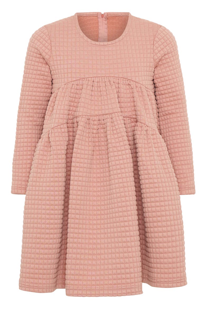 Kids' Long Sleeve Tiered Dress, Main, color, ROSE