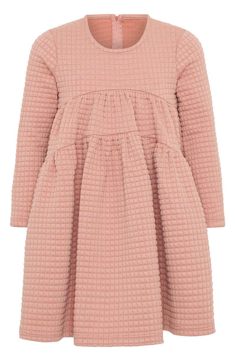 TINY TRIBE Kids' Long Sleeve Tiered Dress, Main, color, Rose