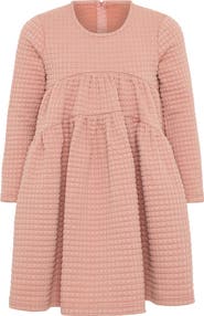 TINY TRIBE Kids' Long Sleeve Tiered Dress