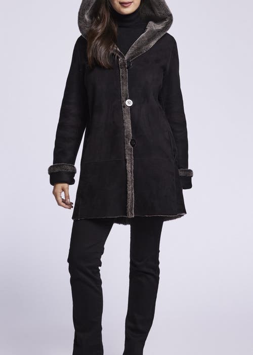 Blue Duck Spanish Merino Shearling Coat In Animal Print